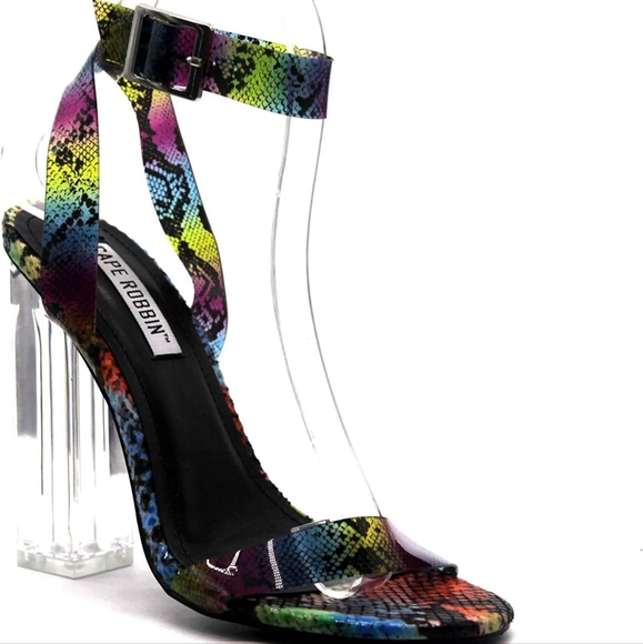 Snake Print Patterned Strappy Sexy Heel from Cape Robbin - Picture 1 of 15